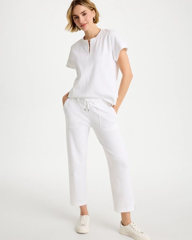 Zenergy Crosshatch Knit Cropped Pants - image 2